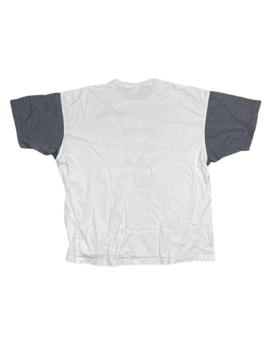 Vintage Adidas 1990s Boxy T-Shirt White Gray - XL