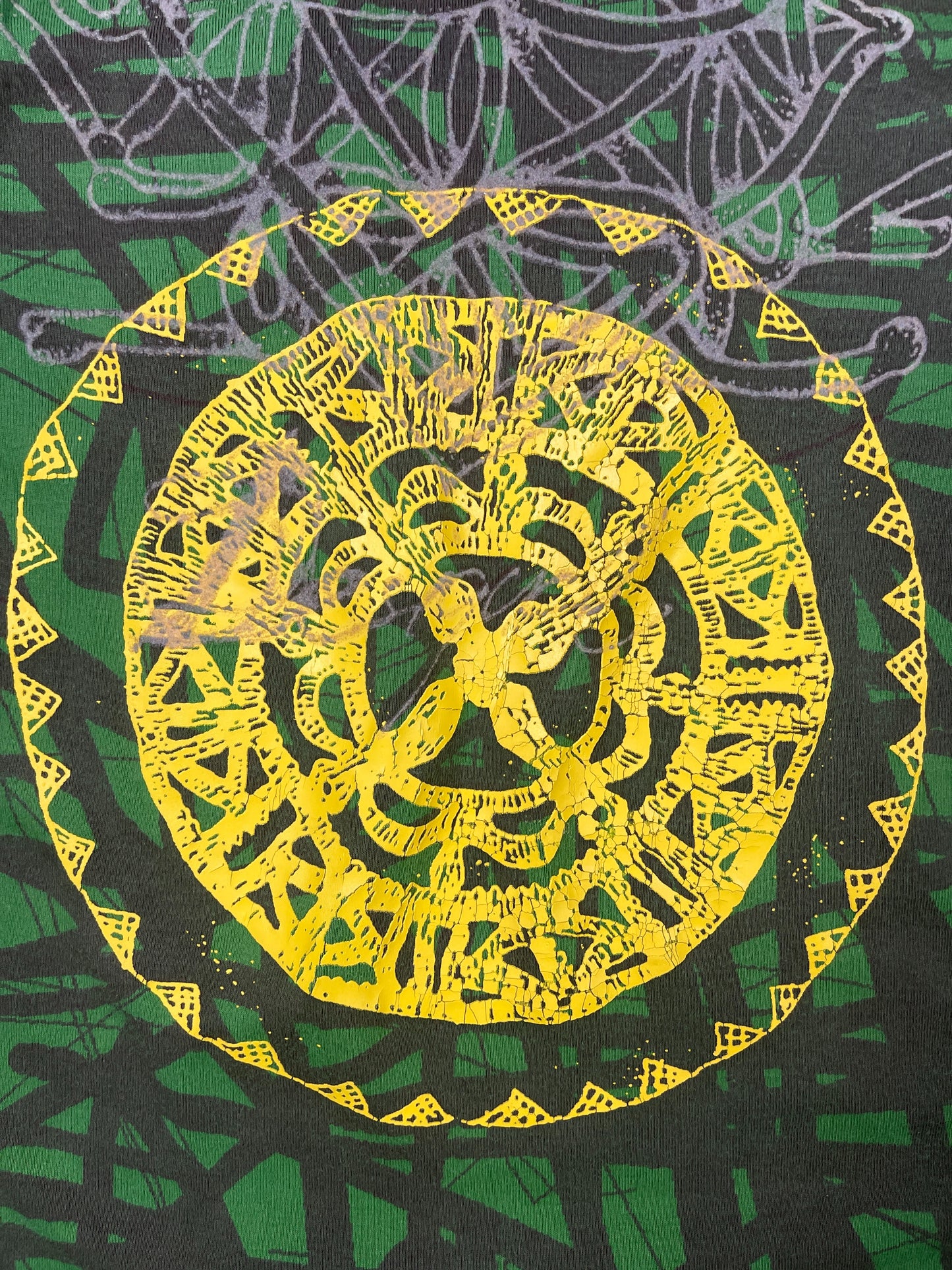 Y2k Desigual Short Sleeve Top Green - M