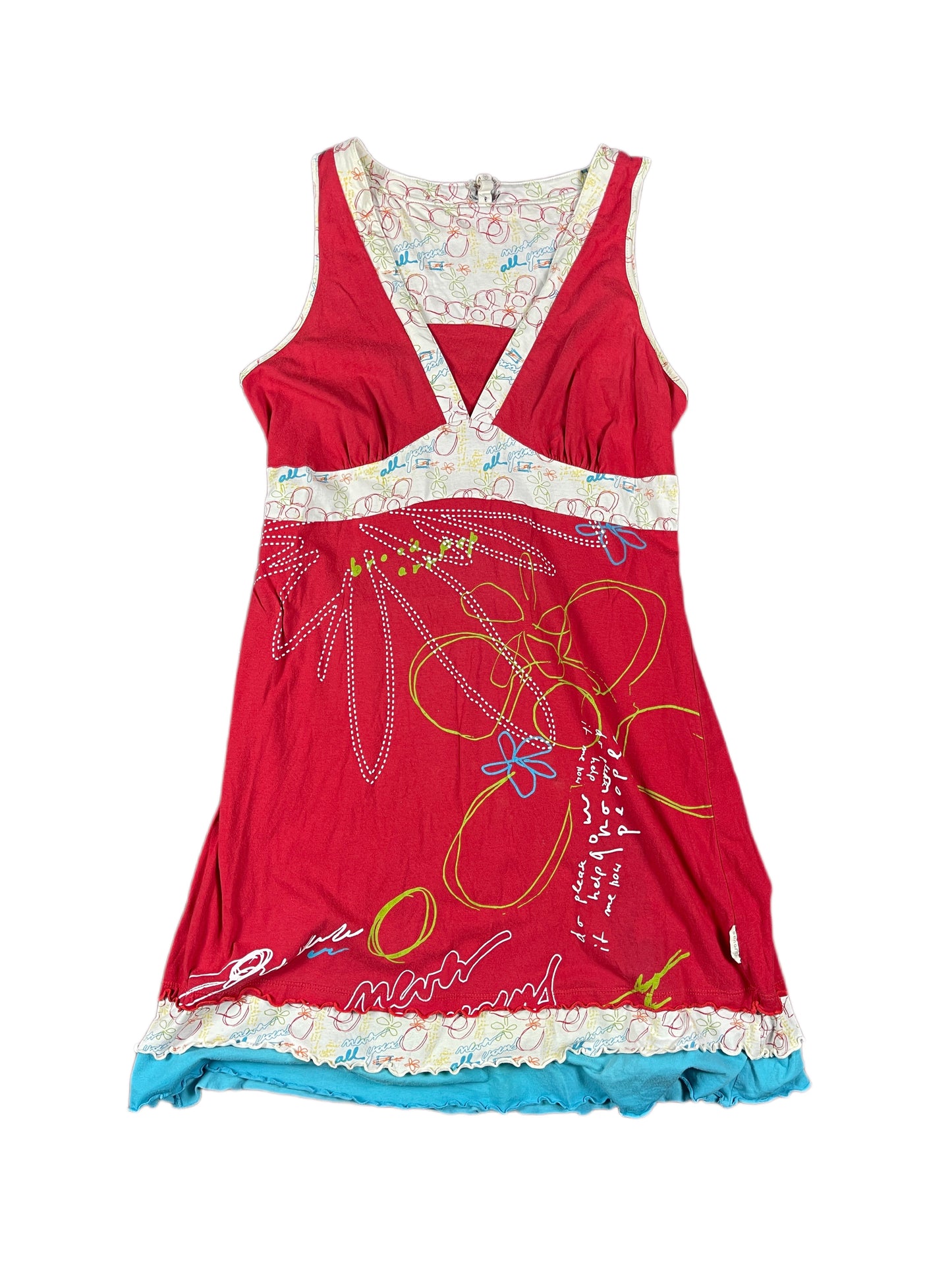 Y2k Senorella Sleeveless Dress Red - M