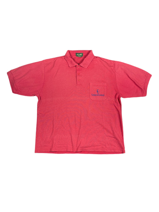 VIntage Larano 1997 Casinos de Catalunya Montserrat Polo Shirt Red - L