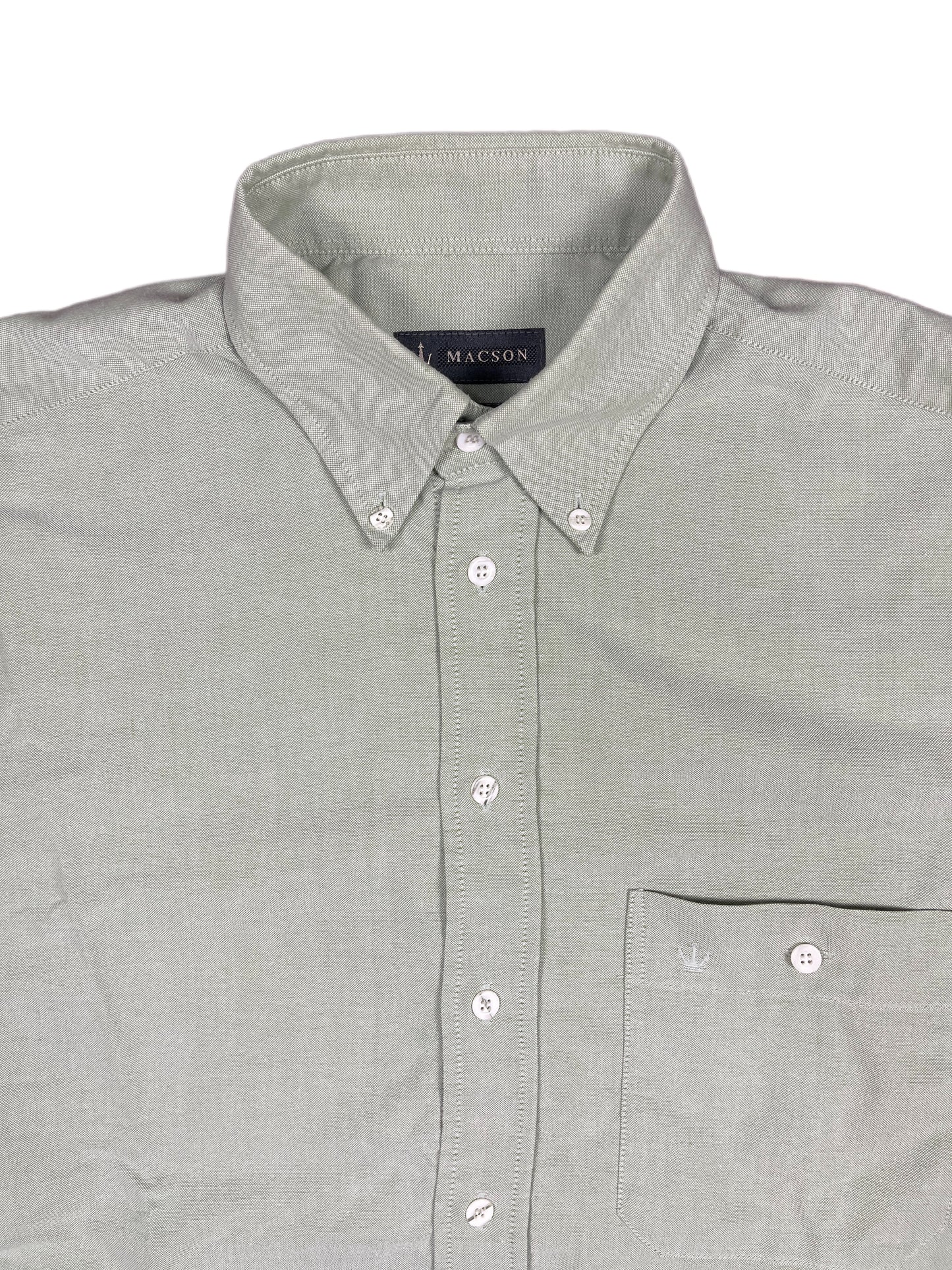 Vintage Macson Long Sleeve Shirt Mint Green - L