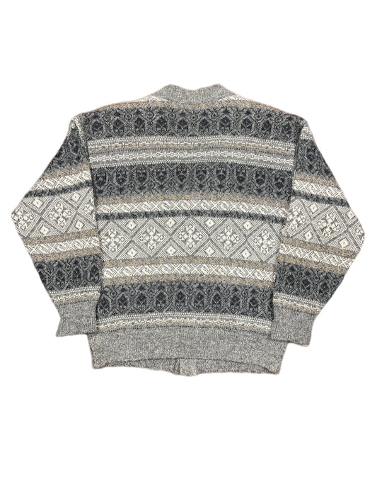Vintage Pinas Knitted Cardigan Gray - L