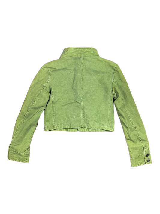 Y2k Tight Knickers Denim Jacket Green - S