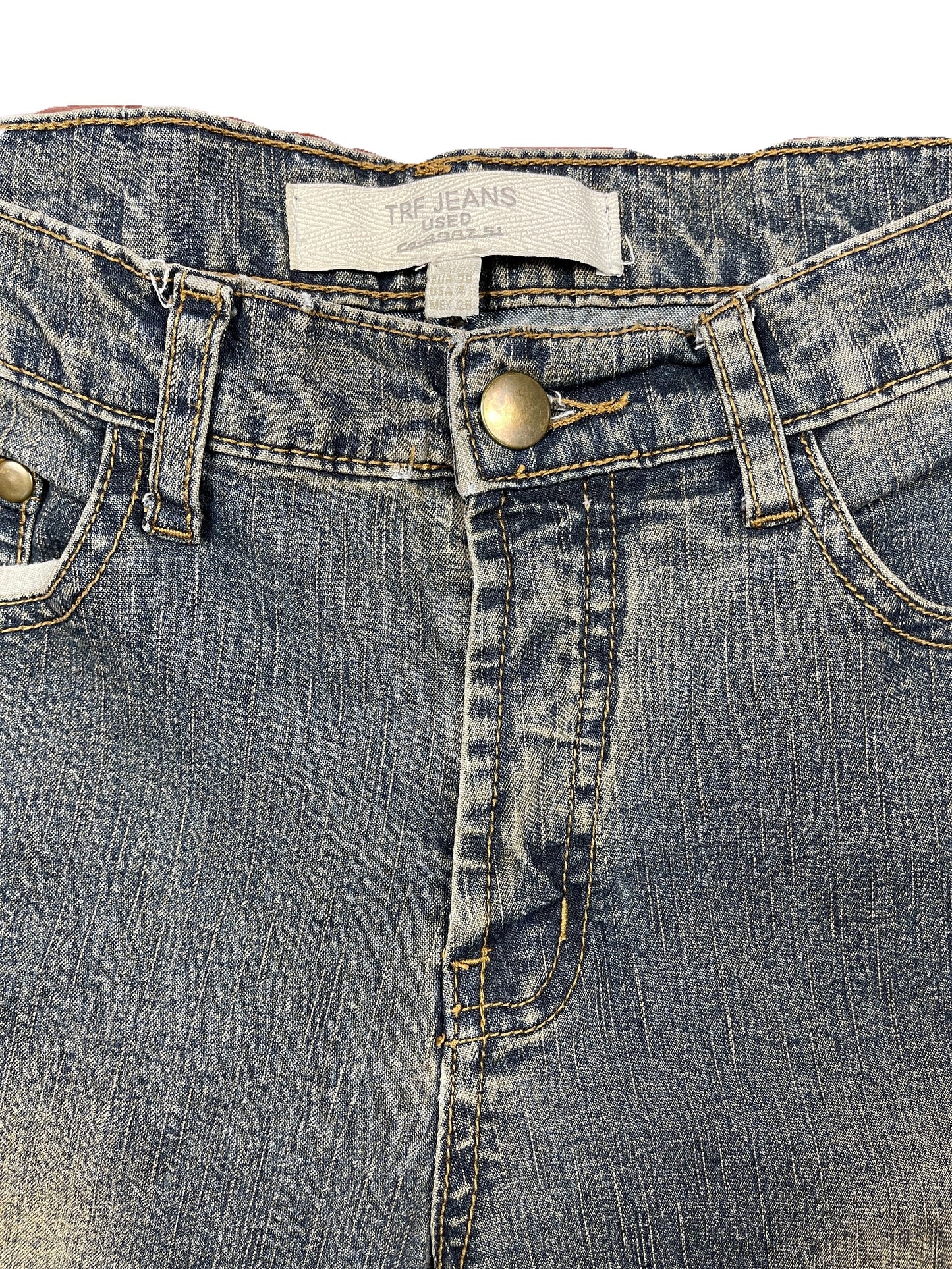 Y2k Trf Zara Flared Denim Pants Blue - S