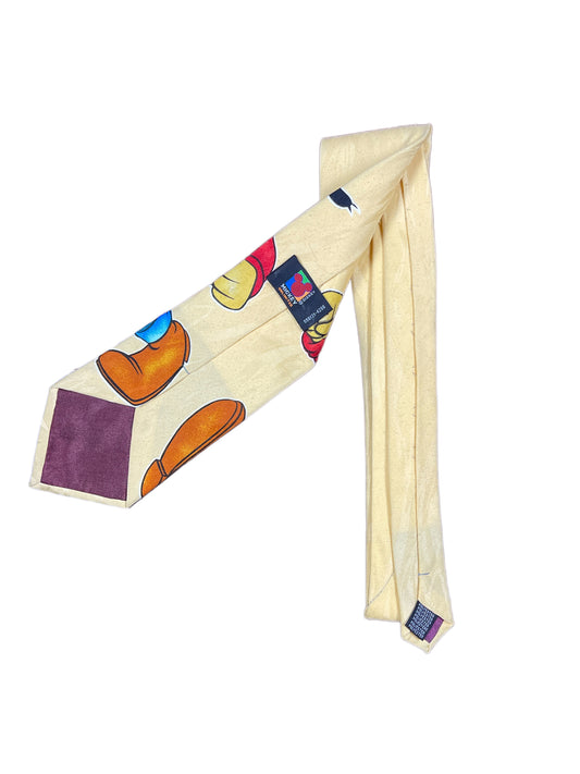 Vintage Goofy Disney Tie Beige