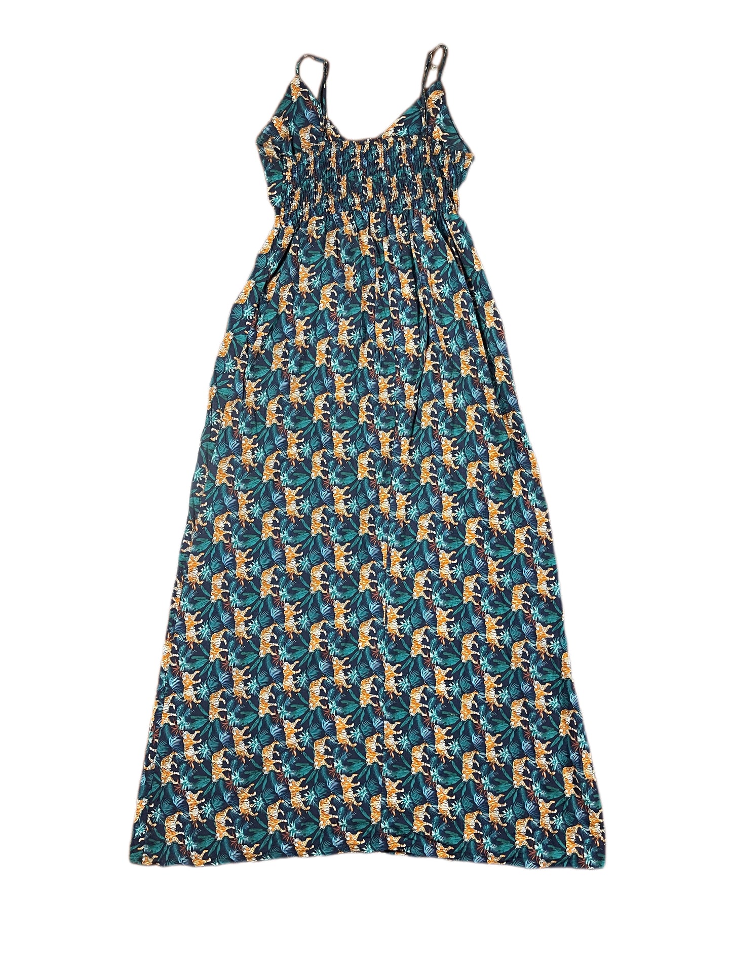 Vintage Tiger Sleeveless Dress Navy - M/L