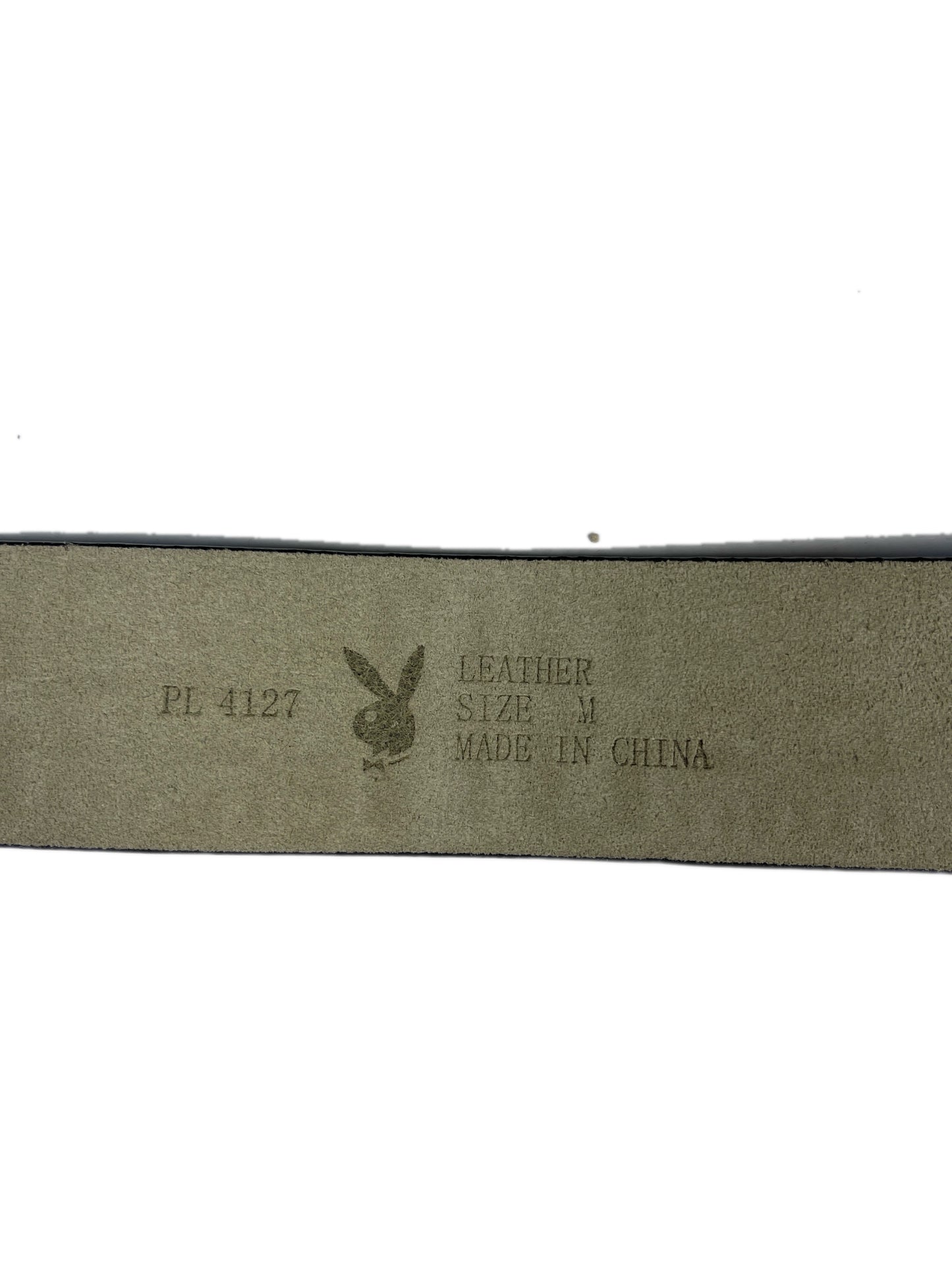 Y2k Playboy Leather Plug Belt Black 2004