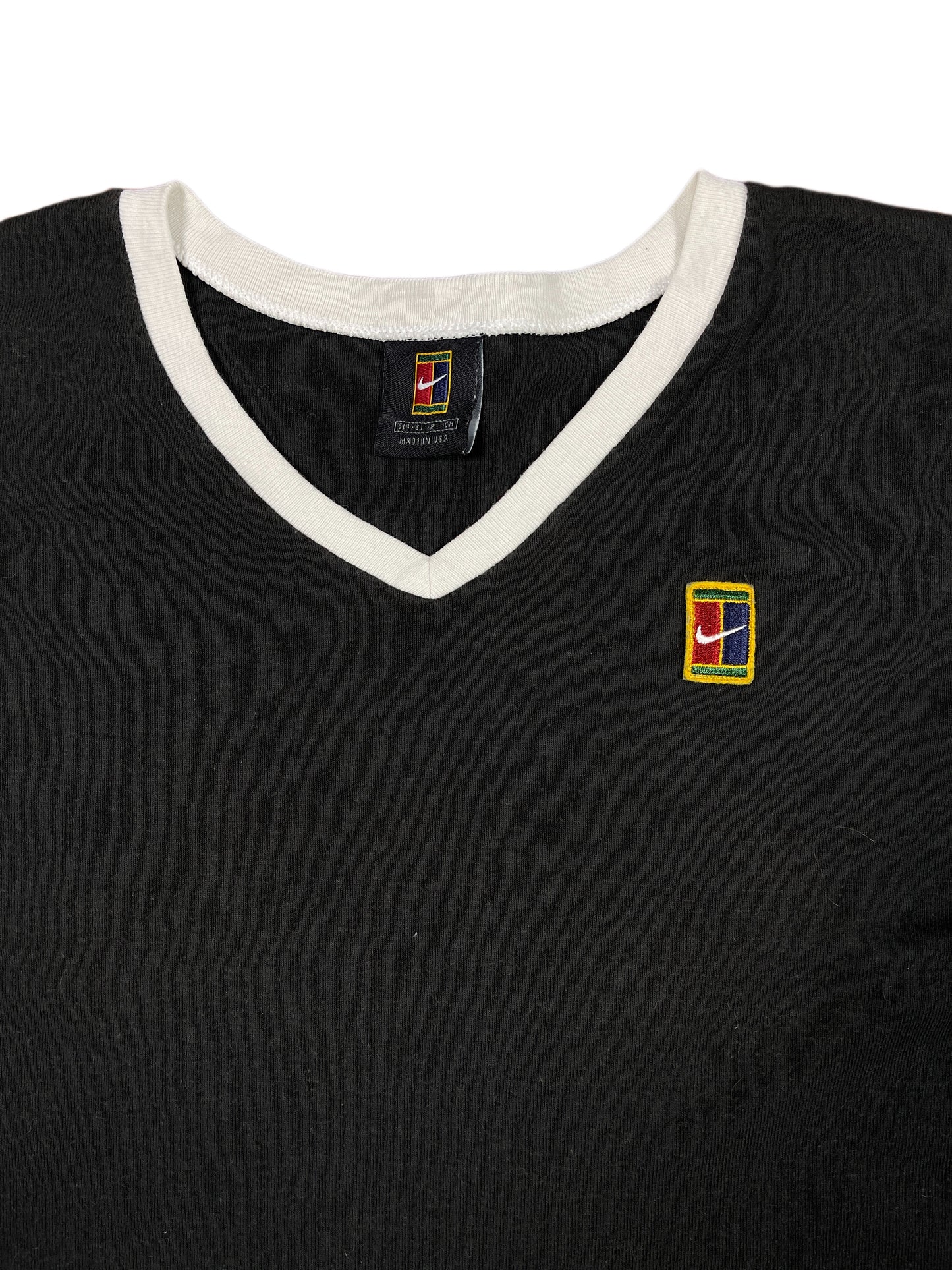 Y2k Nike Court Short Sleeve Top Black - S