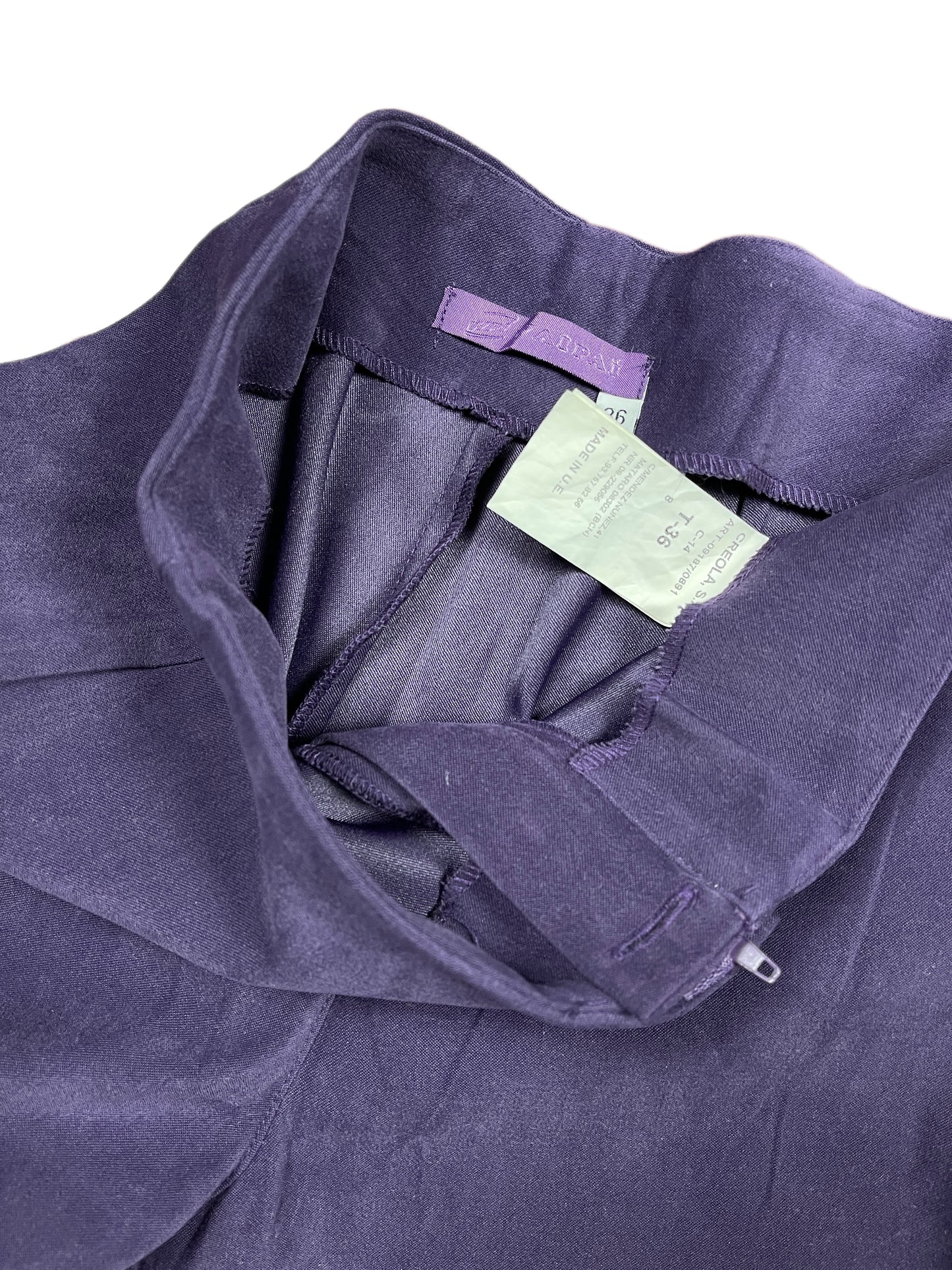 Y2k Waipai Flared Low Waist Pants Purple - S