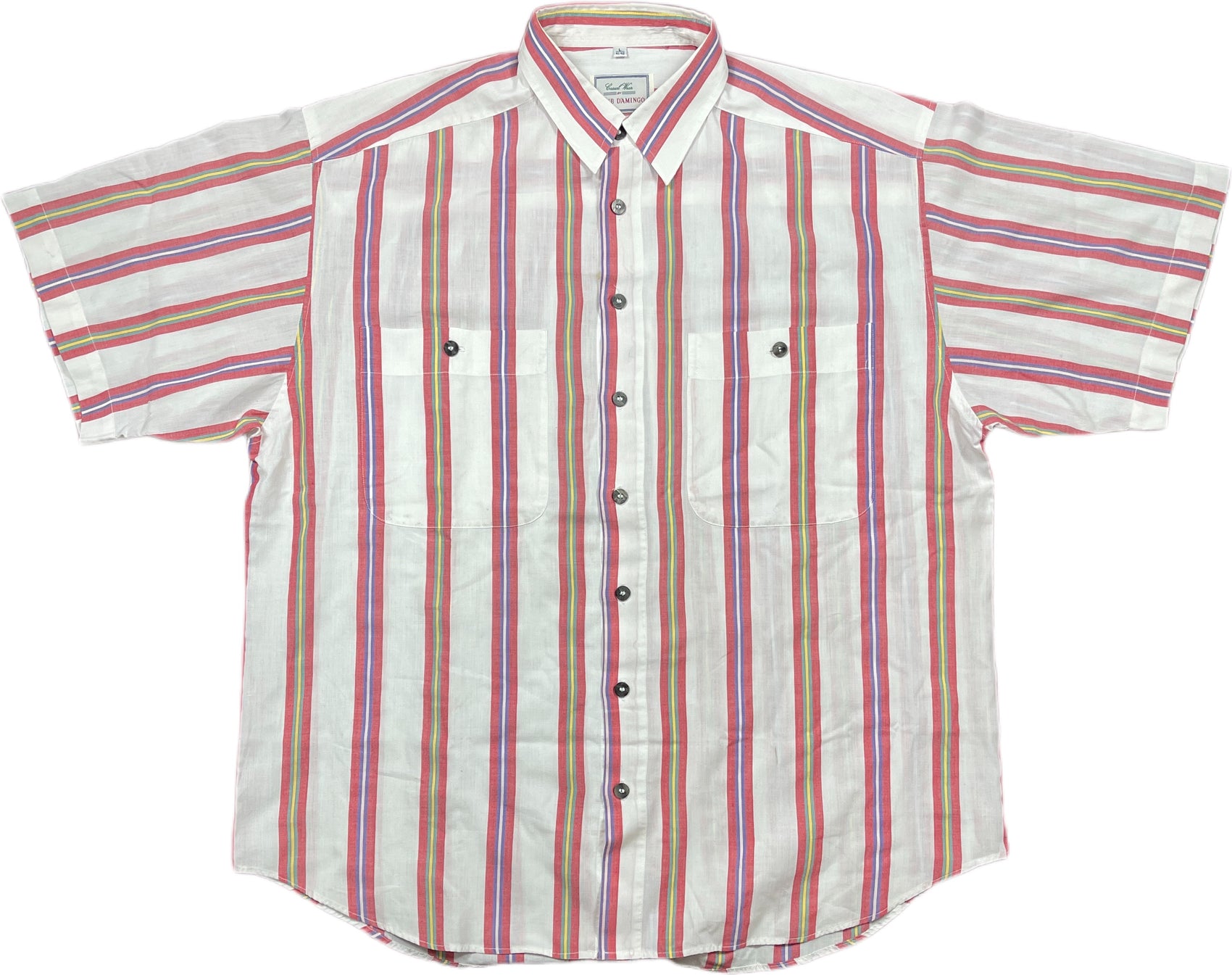 Vintage Club d'Amingo Stripped Short sleeve Shirt Cotton Blend L