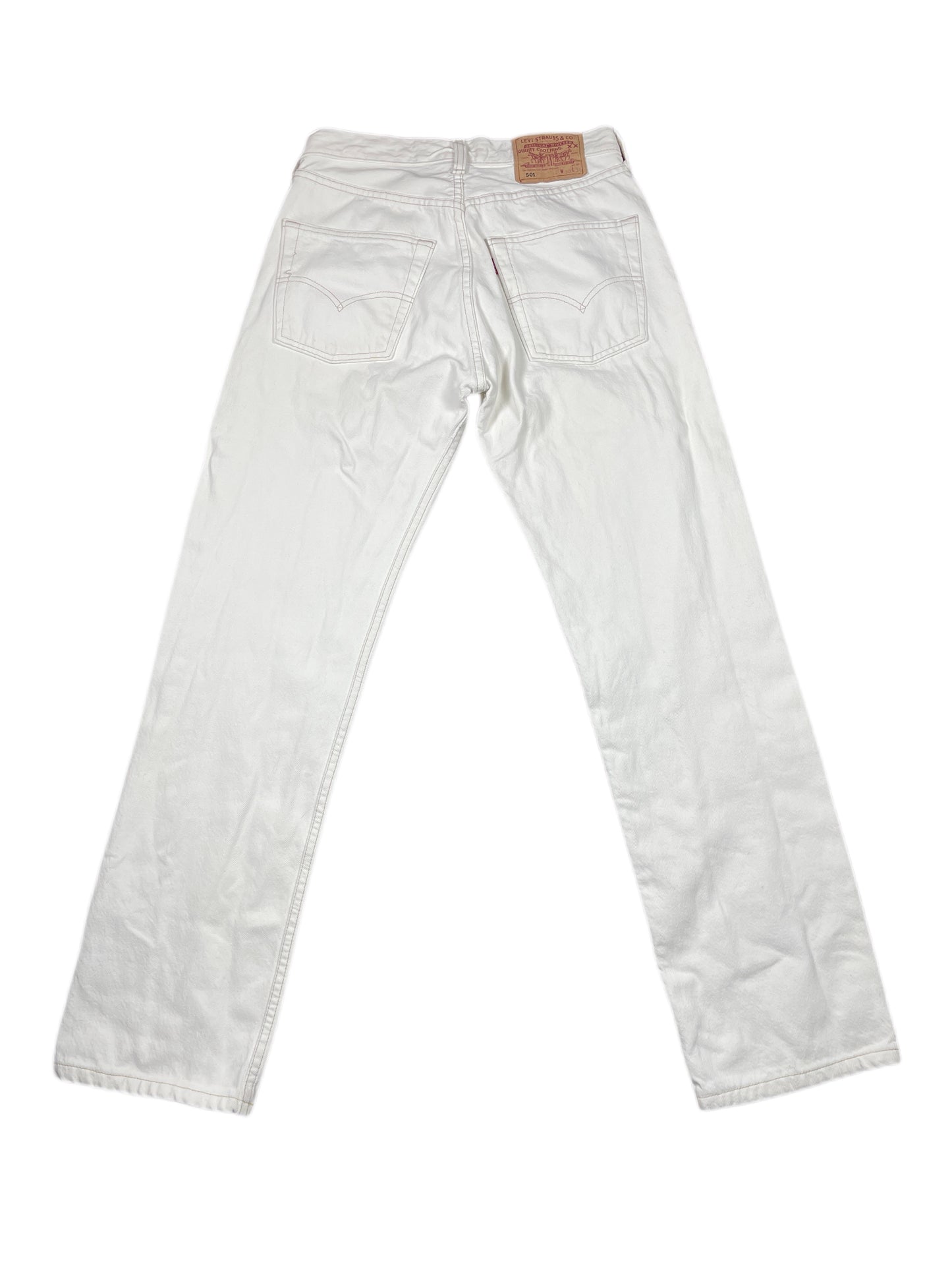 Vintage 501 Levi's Denim Pants White - XS