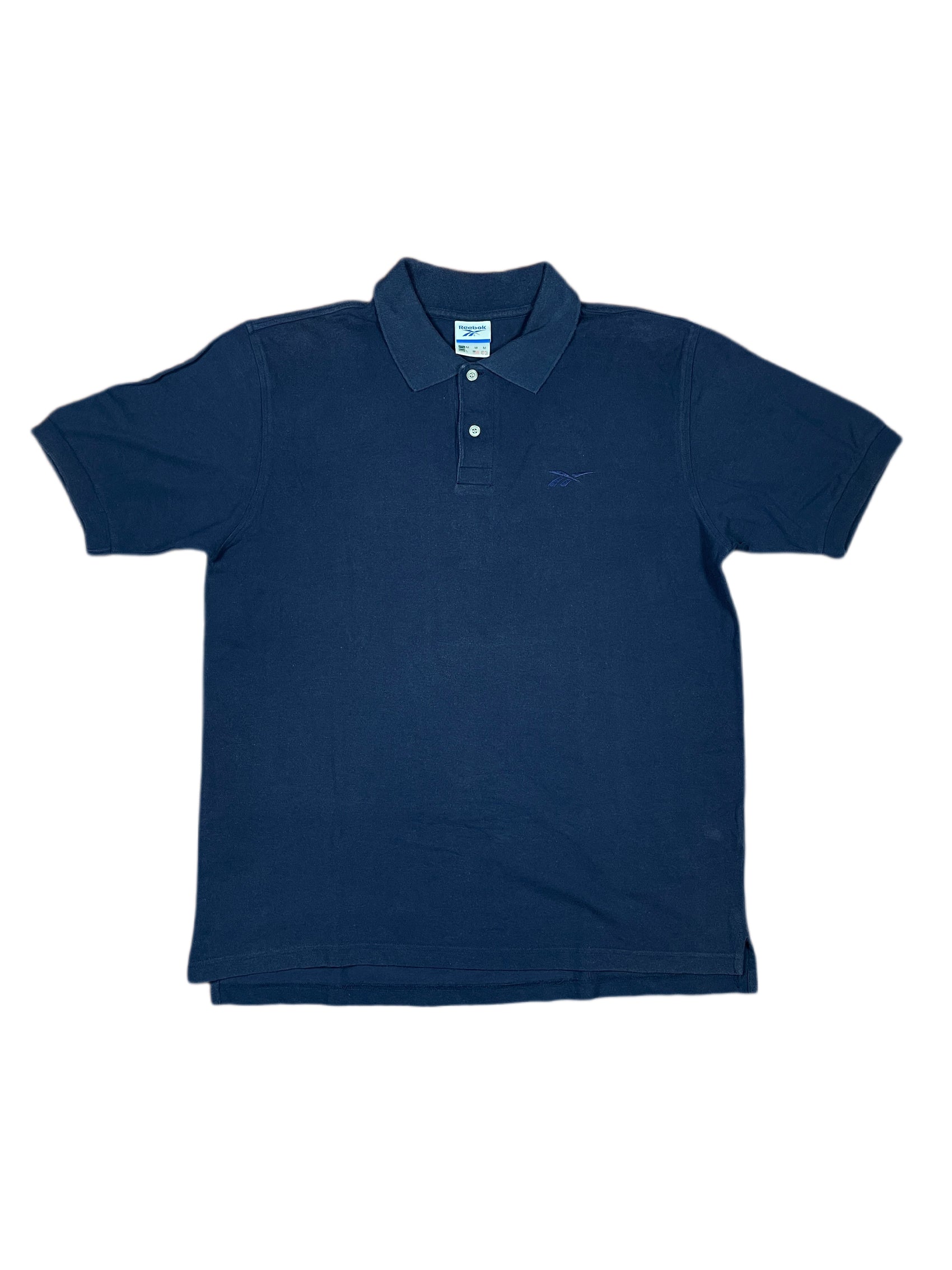 Y2k Reebok Polo Shirt Navy - XL