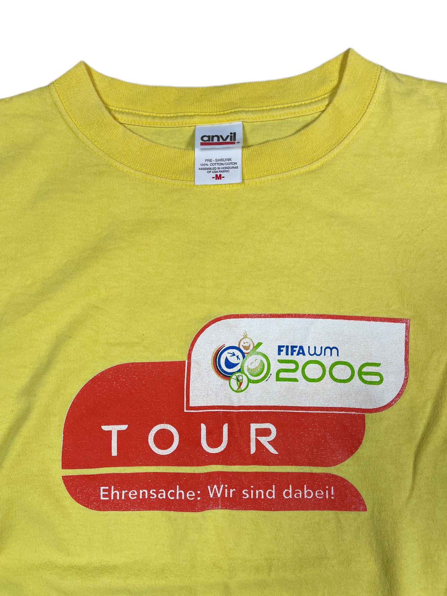 VIntage Fifa WM 2006 Germany Anvil T-Shirt Yellow - M