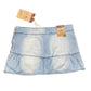 Y2k Fishbone Denim Skirt Blue - XS