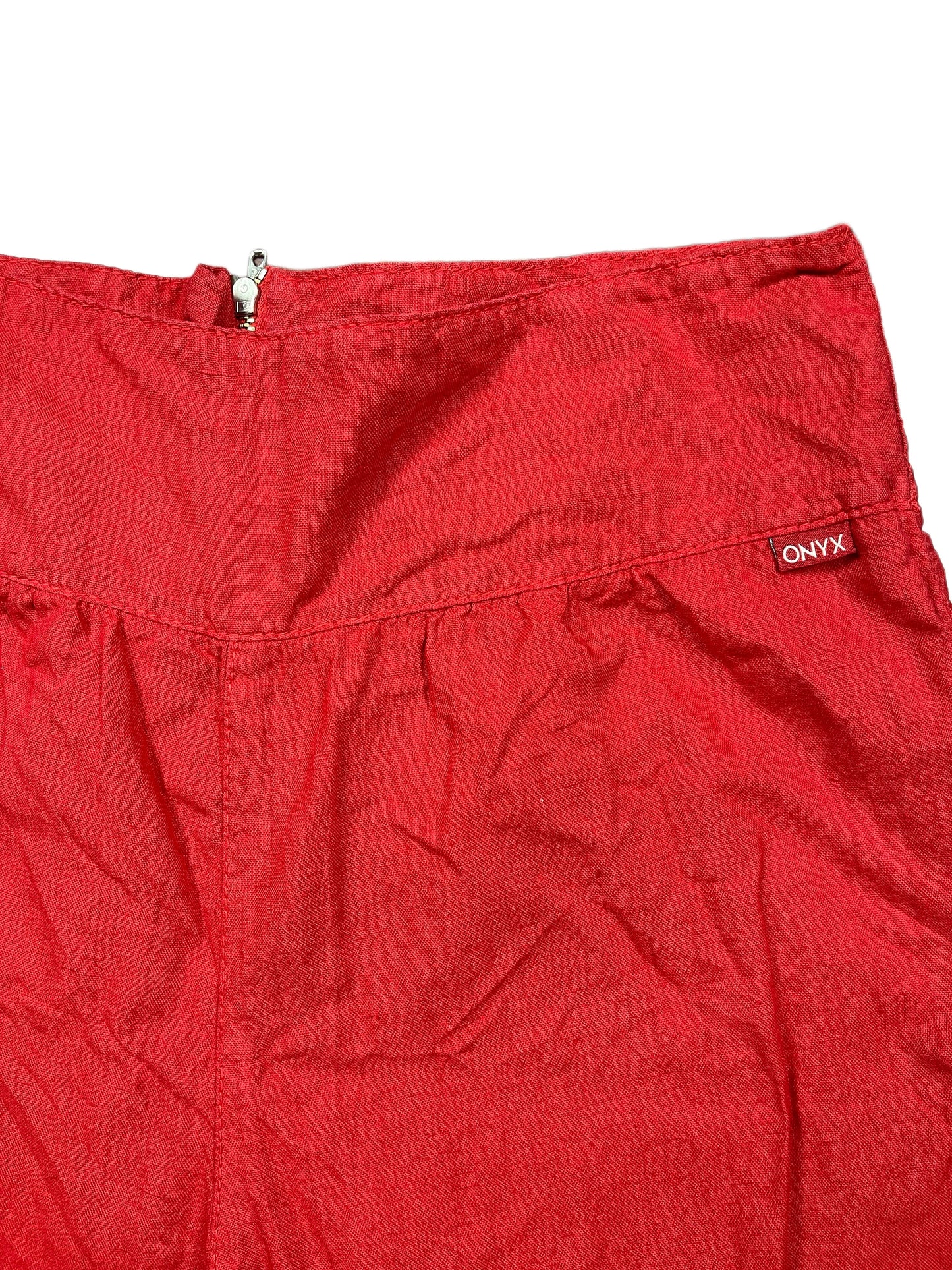 Y2k Onyx Bootcut Flared Cloth Pants Red - L