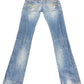 Y2k Replay Low Waist Flared Denim Pants Blue White - S