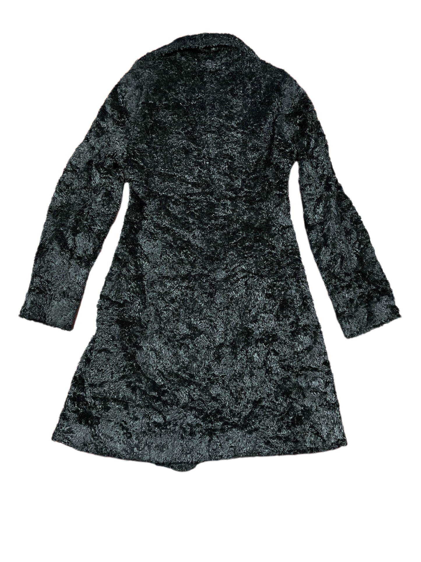 Y2k Benetton Fake Fur Coat Black - M