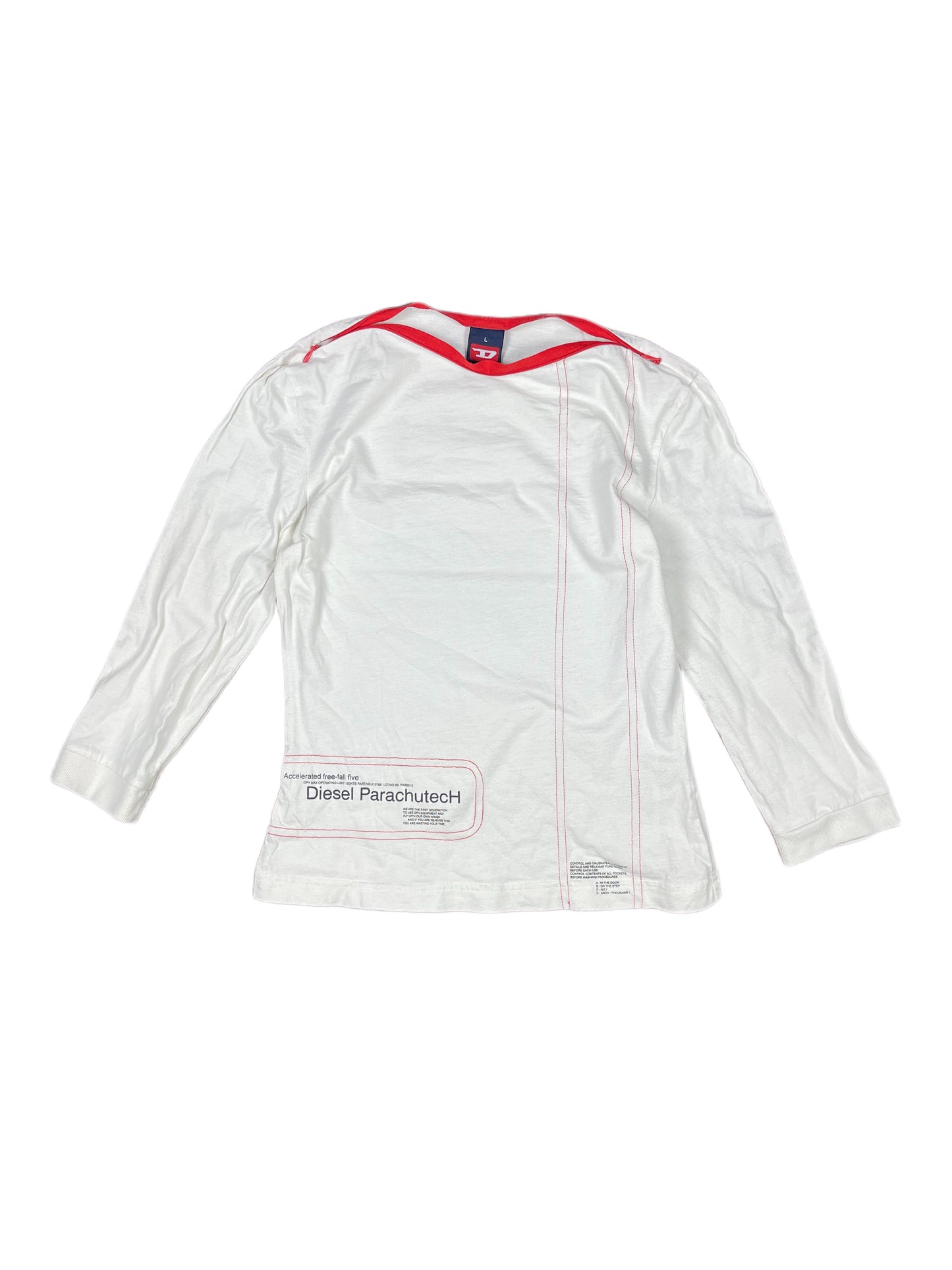 Y2k Diesel Long Sleeve Top White - L