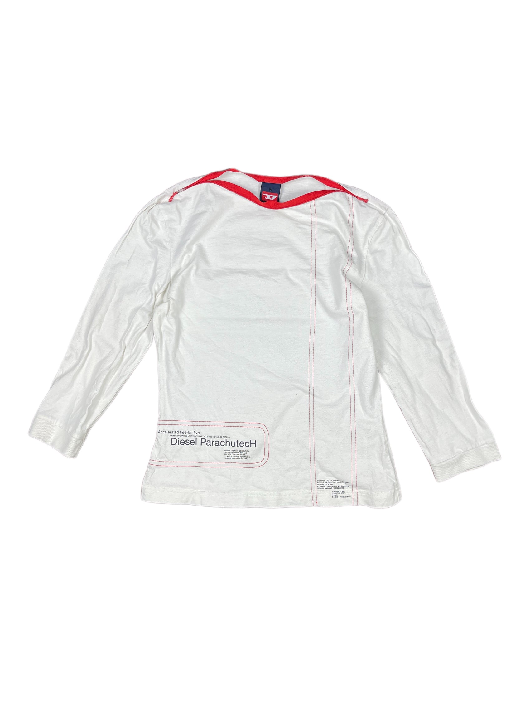 Y2k Diesel Long Sleeve Top White - L