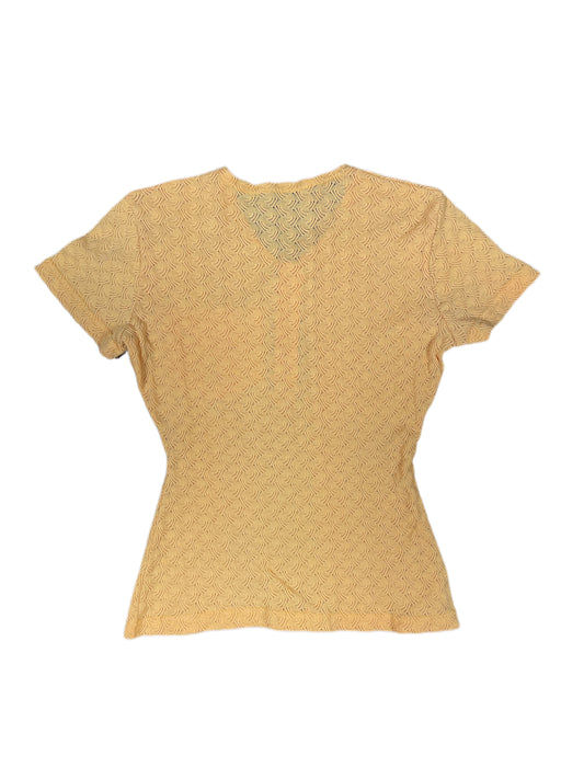 Y2k Short Sleeve Top Orange - S/M