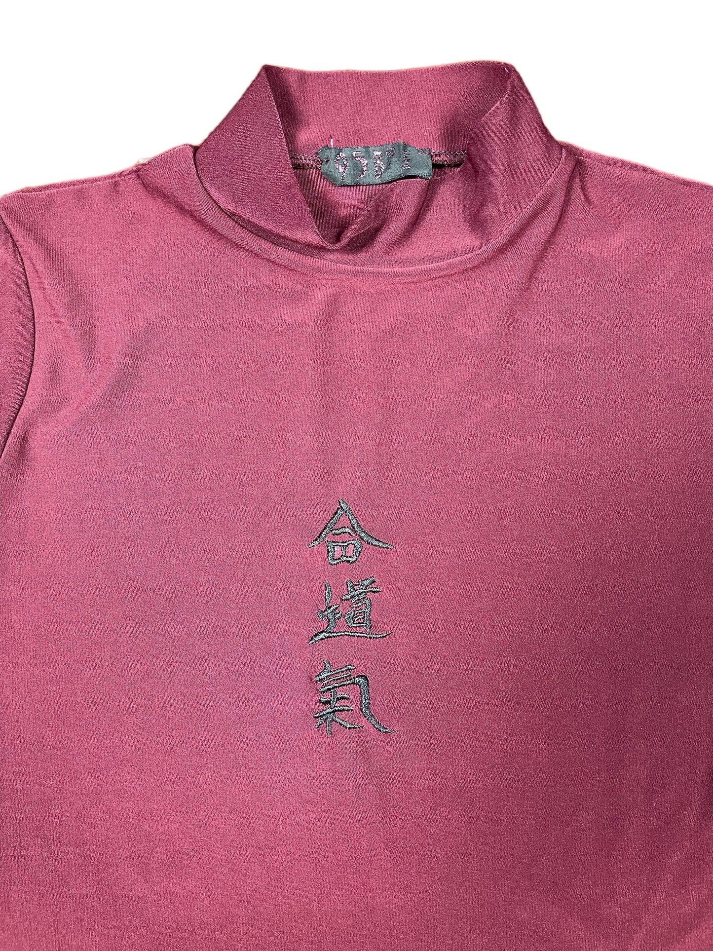 y2k 95b Paris Short Sleeve Top Burgundy - S/M