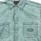Vintage 90s Wrangler Short Sleeve Shirt Blue Cotton L
