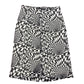 Vintage ALBA Midi Skirt Black White - XXL