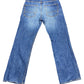 Y2k Hollister Low Waist Bootcut Denim Pants Blue - XS