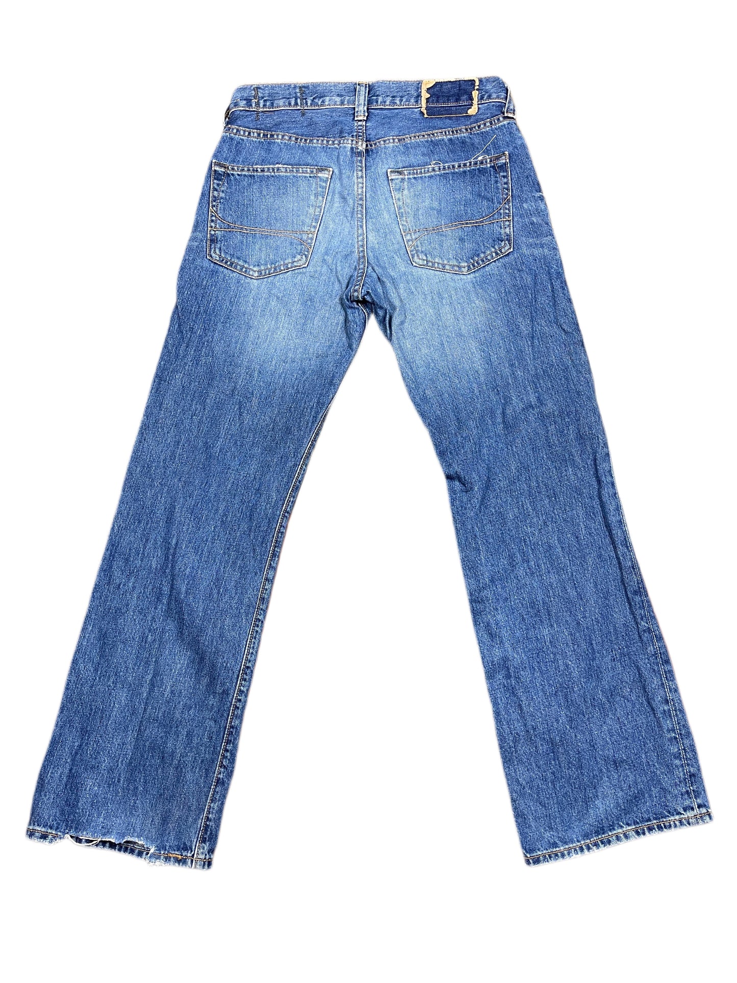 Y2k Hollister Low Waist Bootcut Denim Pants Blue - XS