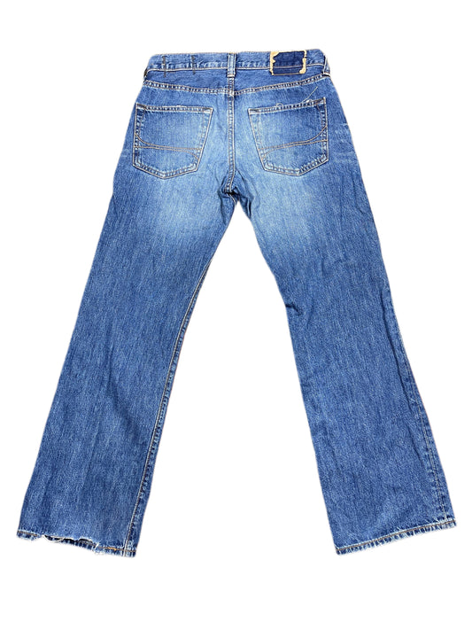 Y2k Hollister Low Waist Bootcut Denim Pants Blue - XS