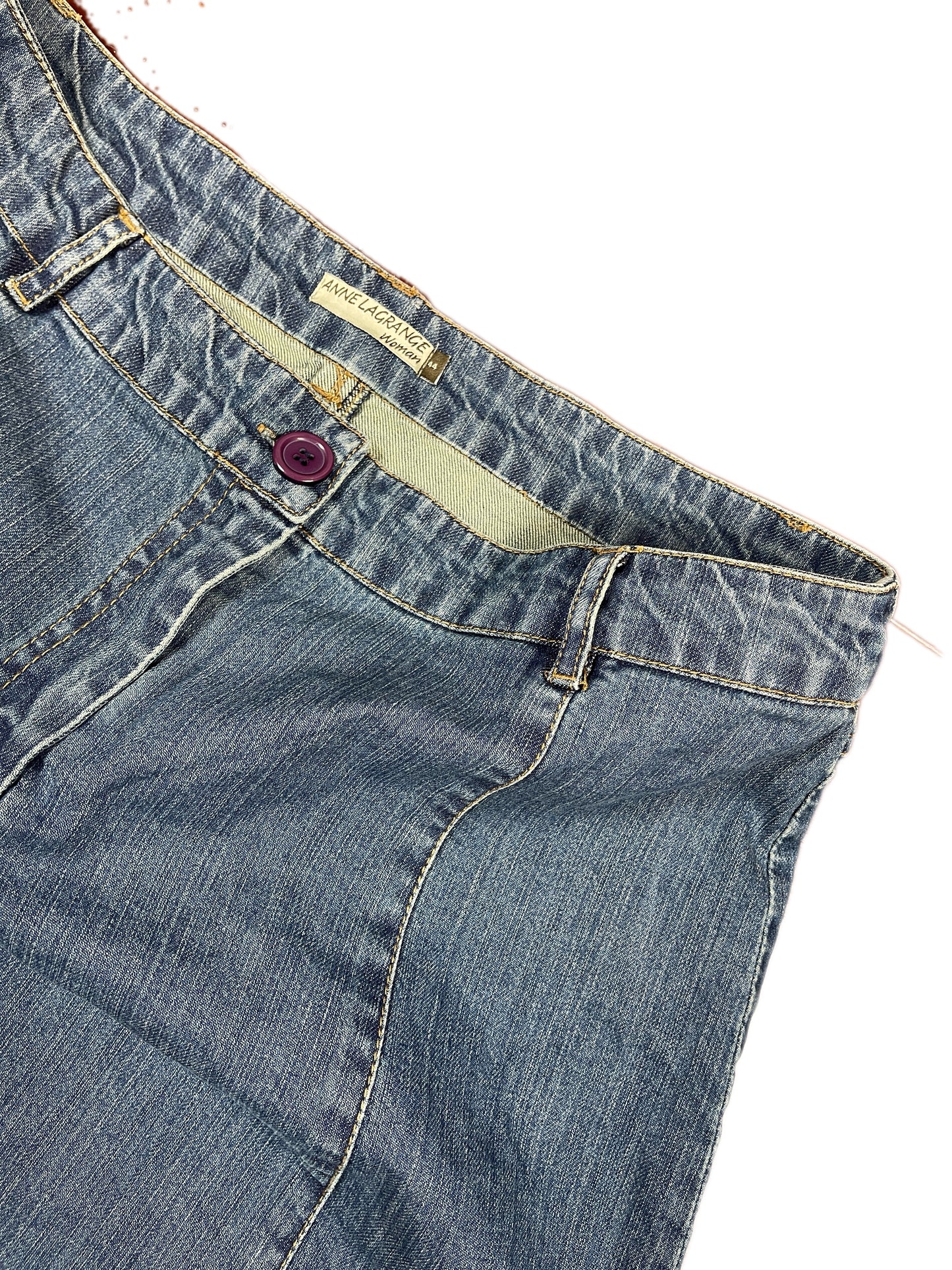 Y2k Anne Lagrange Denim Skirt Blue - XXL