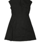 Vintage Ecru Paris Short Sleeve Dress Black - S