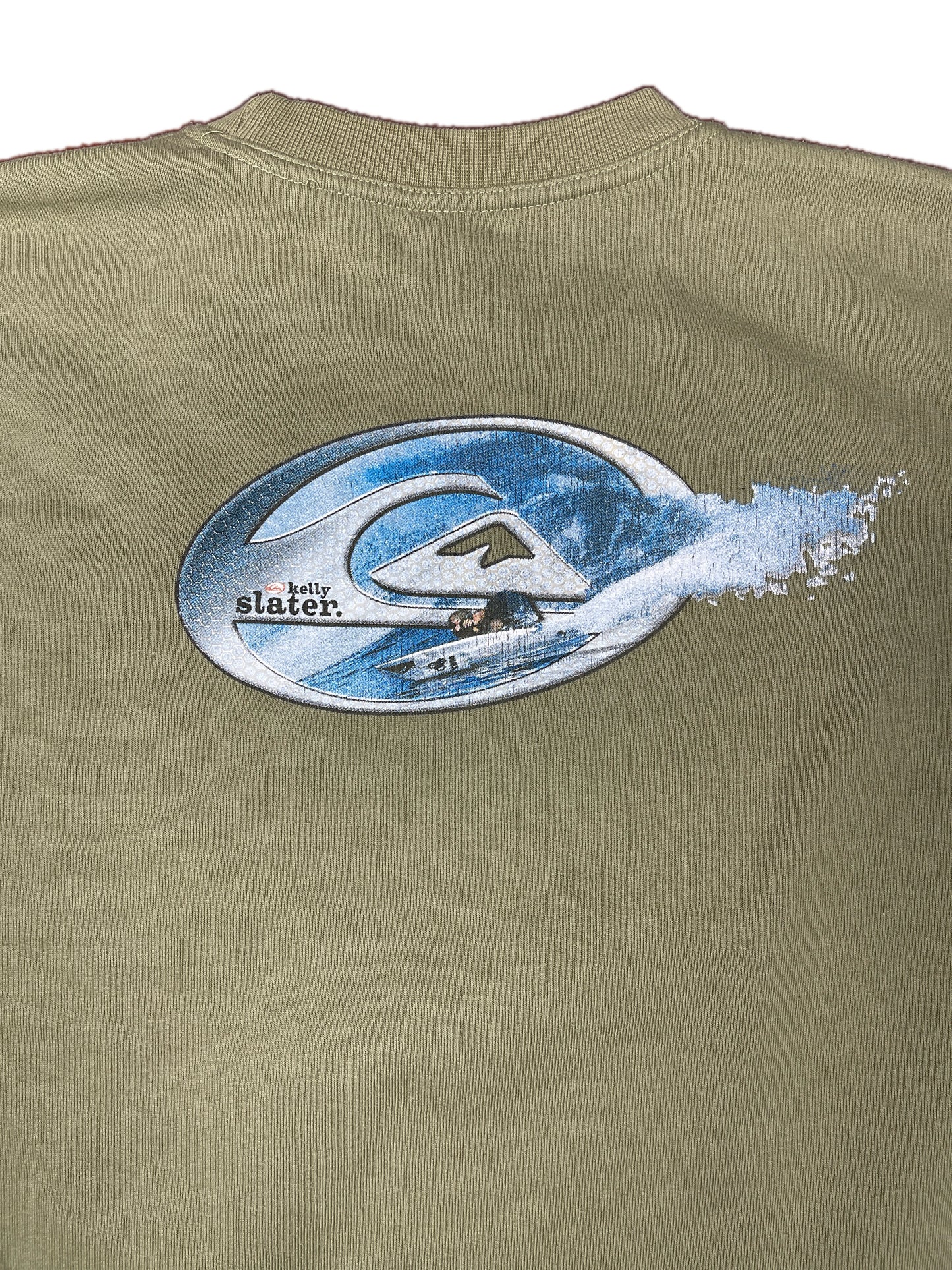 Y2k Quiksilver Kelly Slater Sweatshirt Khaki - S