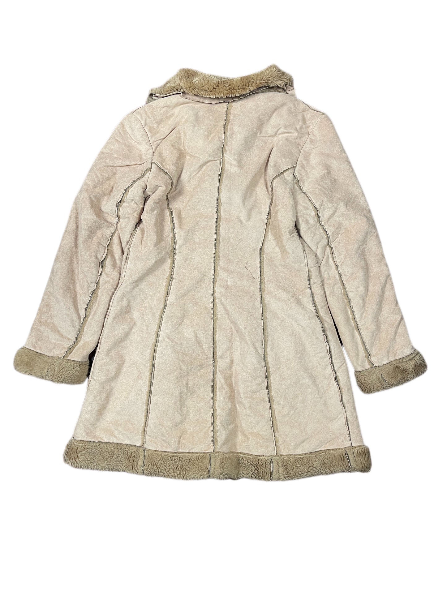 Vintage Faux Fur Coat Beige - M