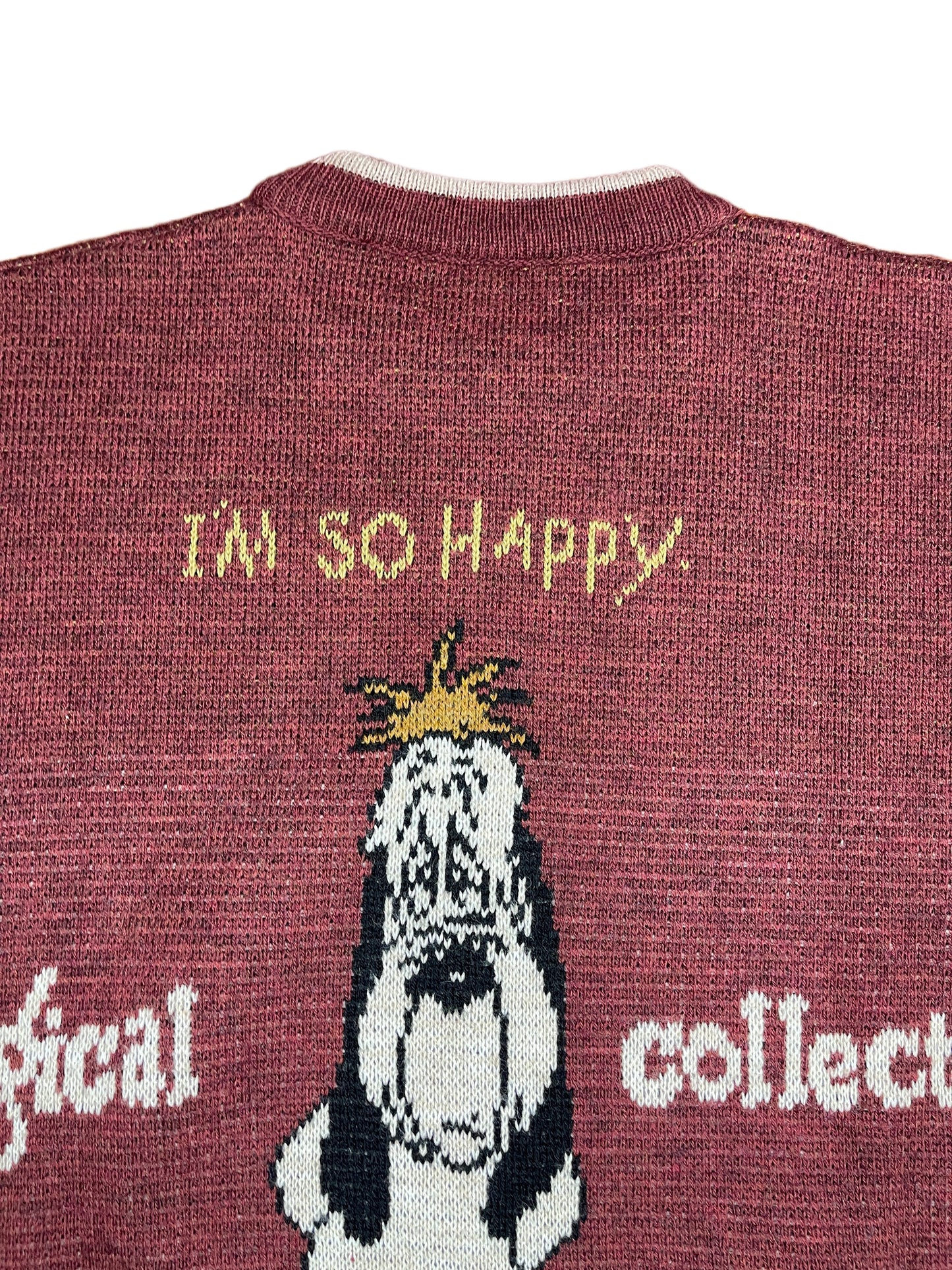 Vintage Droopy Studio Aventures Chunky Knitted Sweatshirt Red - XL