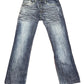 Y2k Springfield Bootcut Denim Pants Blue White - XS