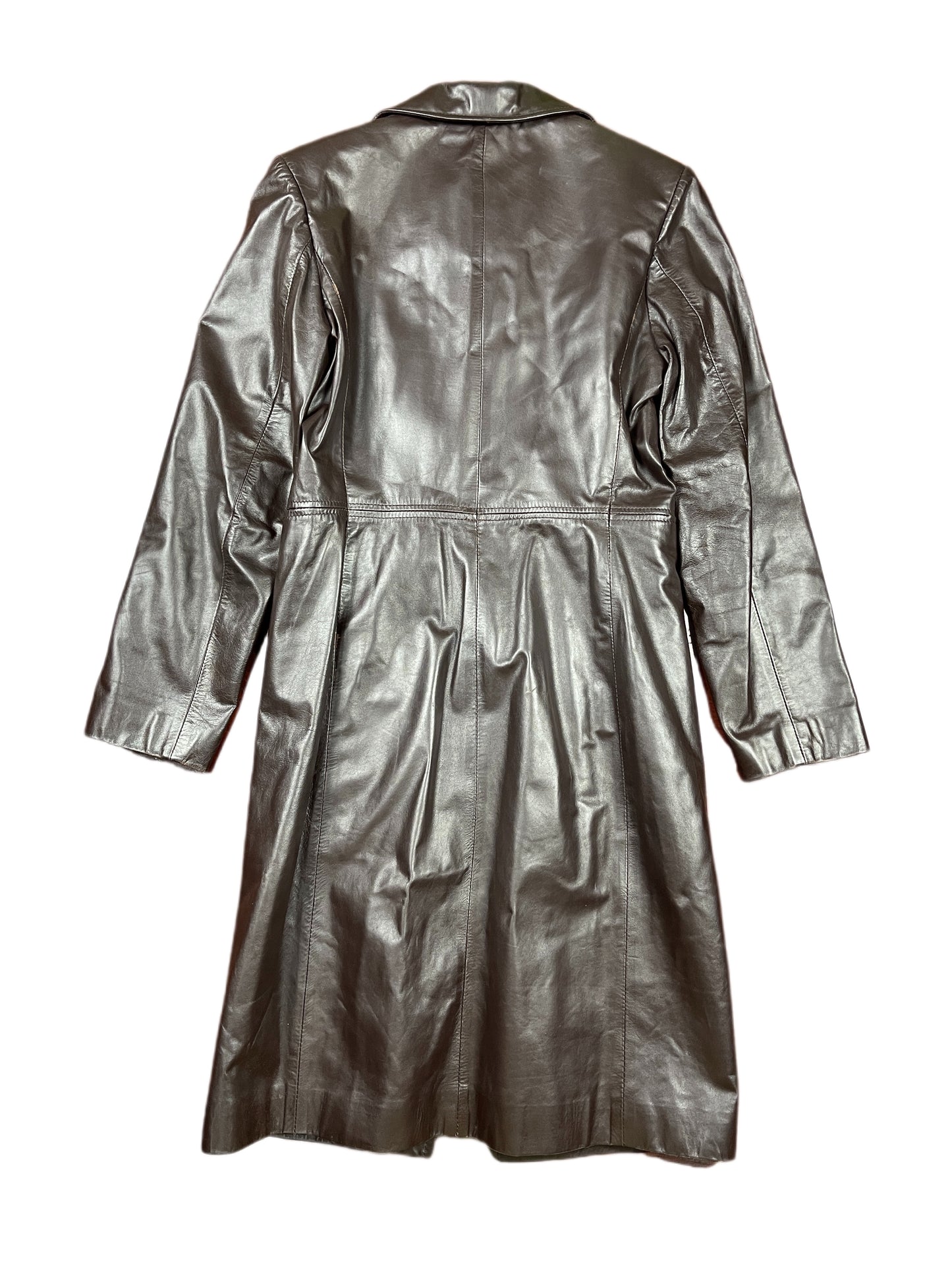 Vintage Imperio Clandestino Leather Coat Brown - L