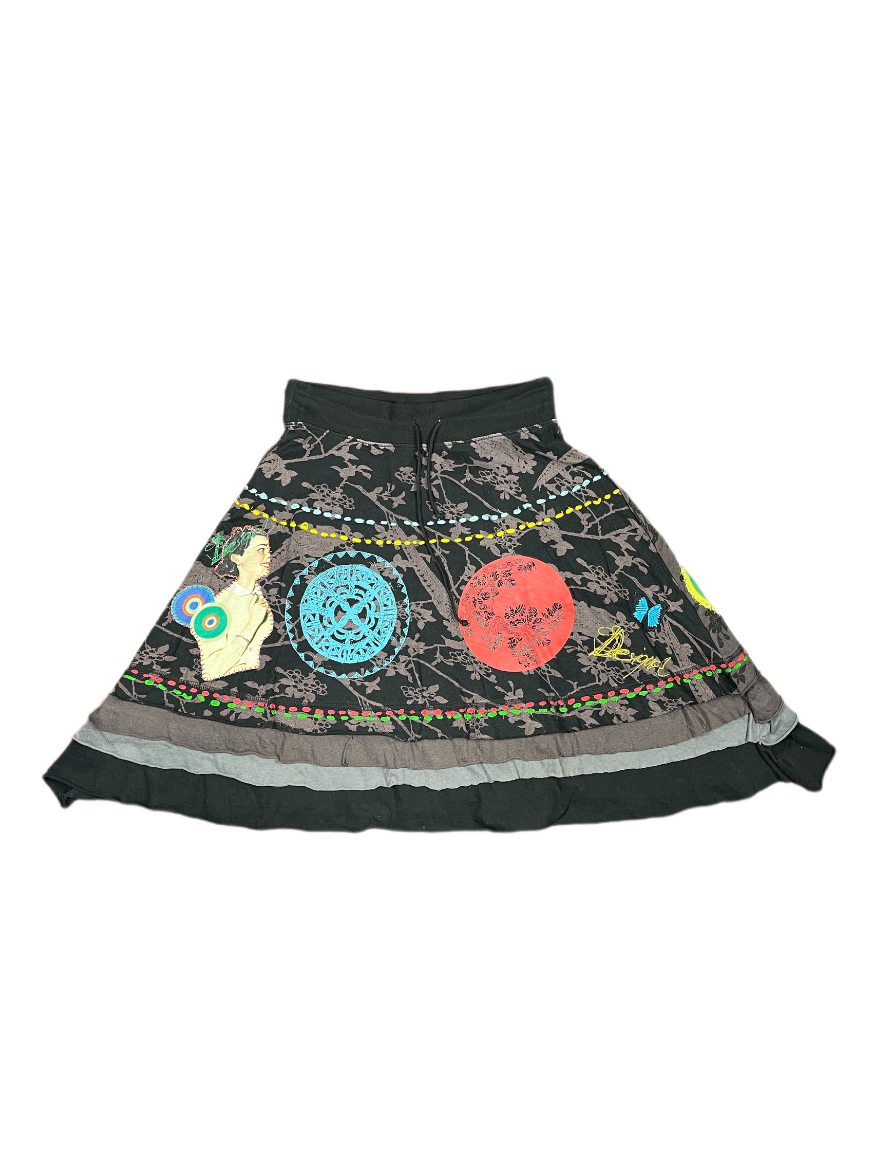 Y2k Desigual Skirt Multicolor - M