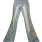 Y2k Trf Zara Flared Denim Pants Blue - S