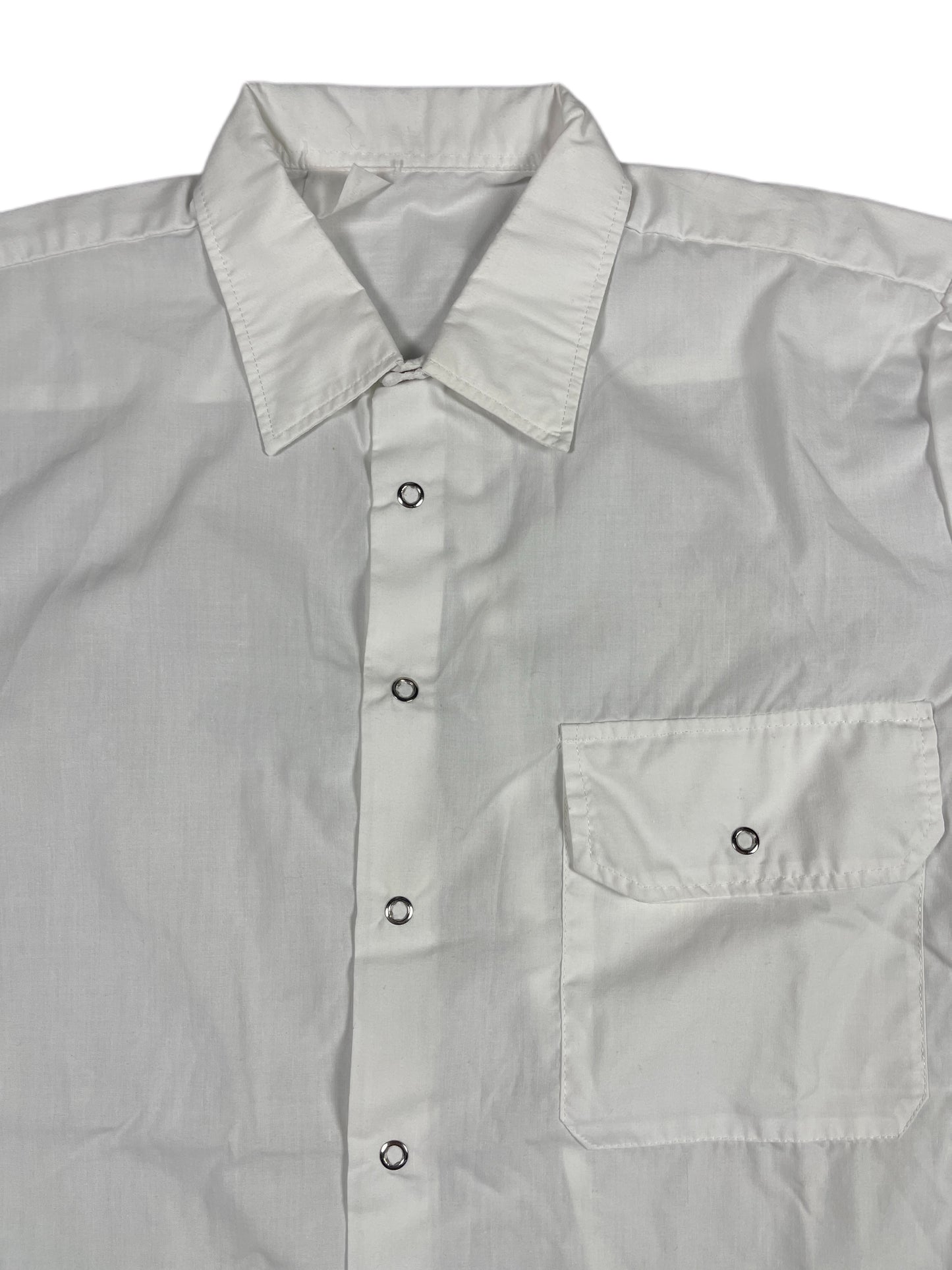 Vintage Renault Work Short Sleeve Shirt White - M