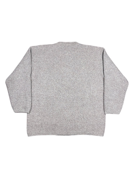 Vintage Warner Bros 2003 Looney Tunes Tasmanian Devil No Comment Knitted Sweatshirt Gray Brown - XL