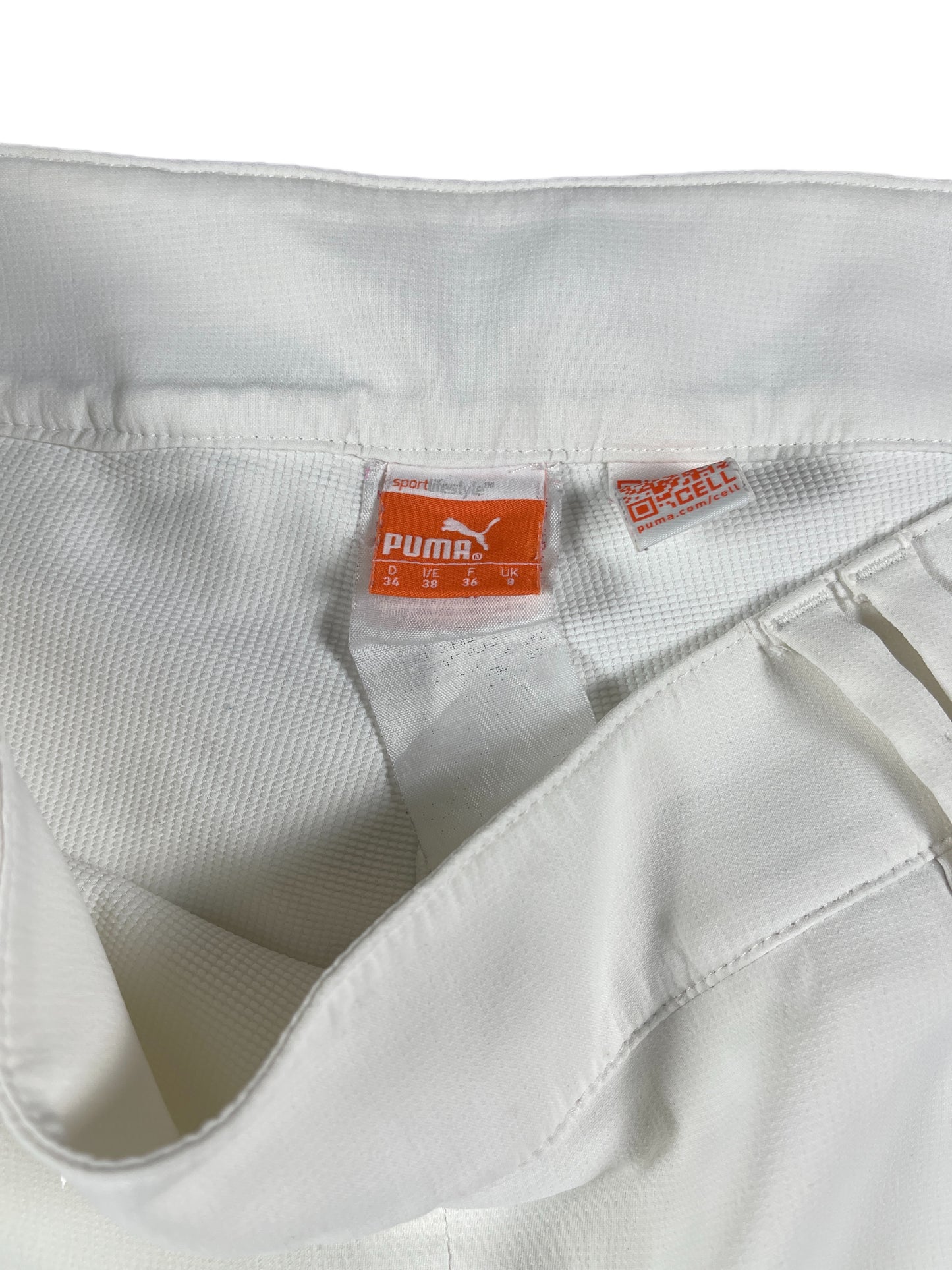 Y2k Puma Tennis Mini Skirt White - M