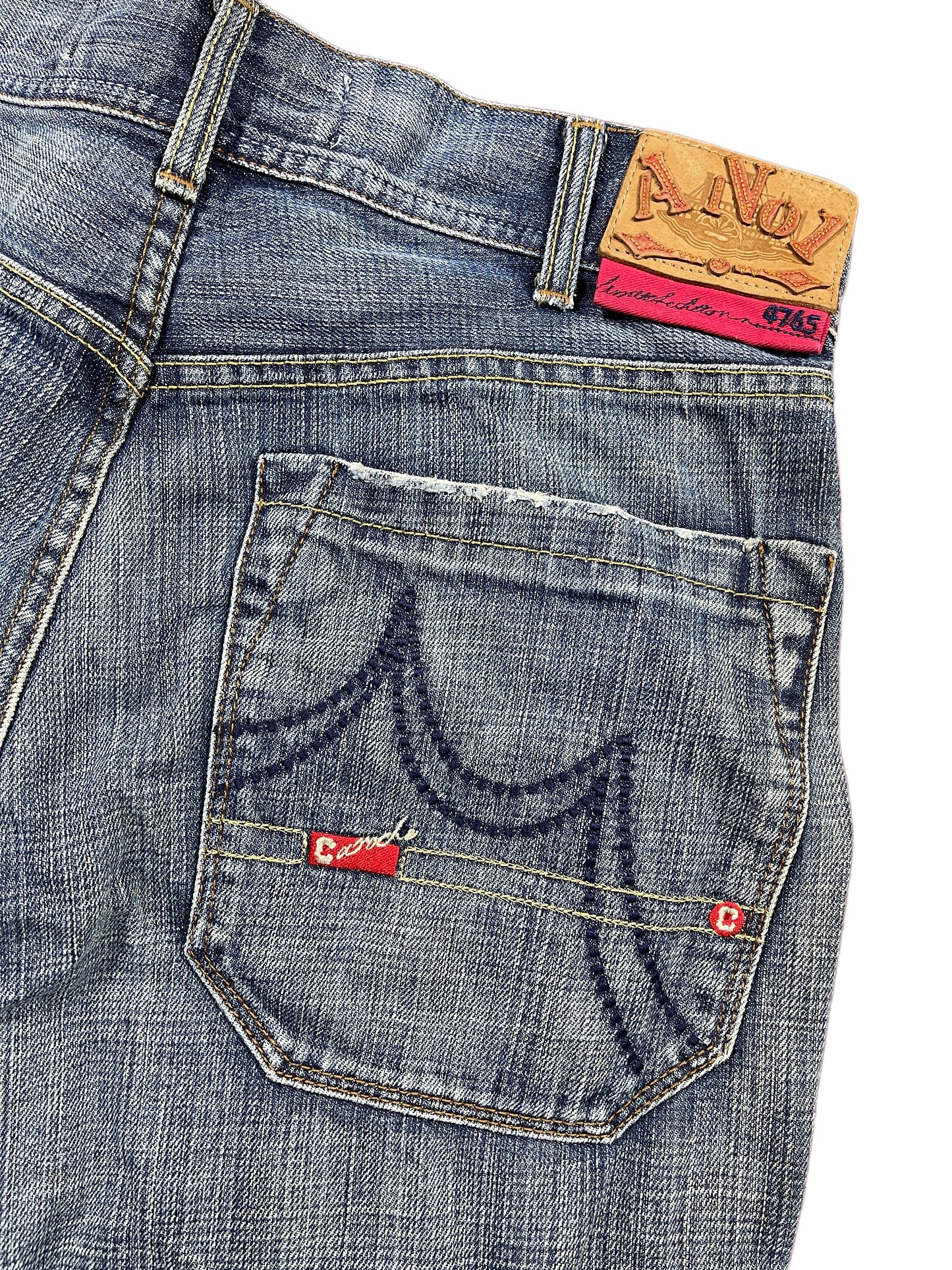 Y2k Caroche Bootcut Denim Pants Blue - S/M