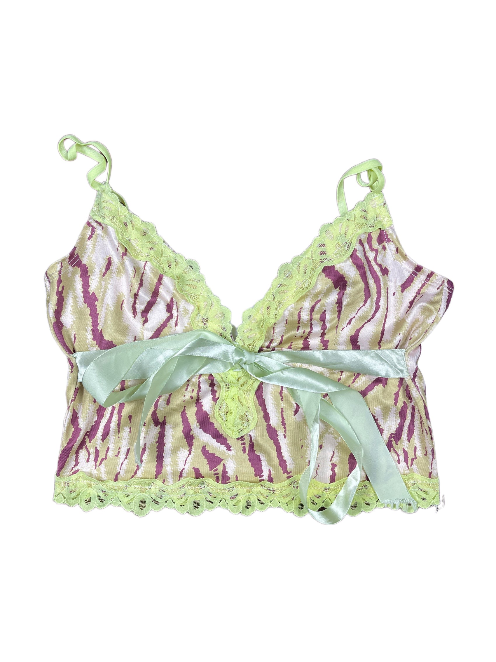 Y2k Sleeveless Top Green - S