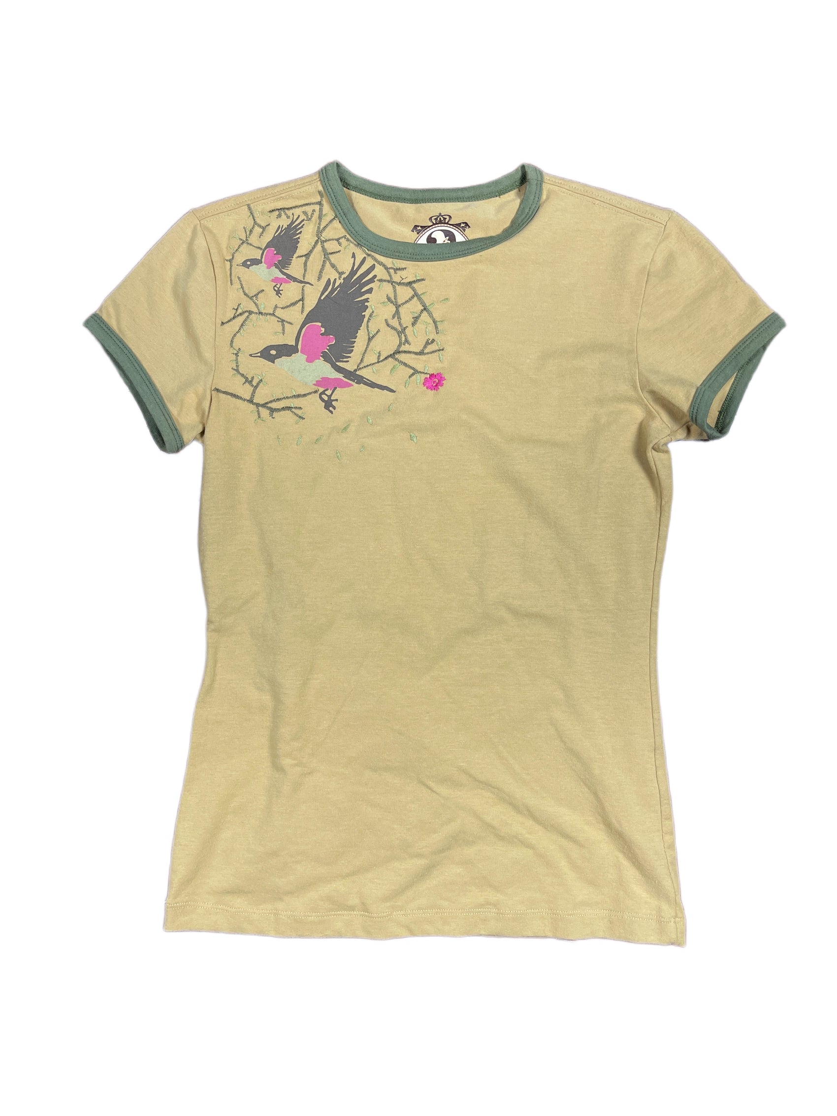 Y2k Apartment Short Sleeve Top Brown Beige - S