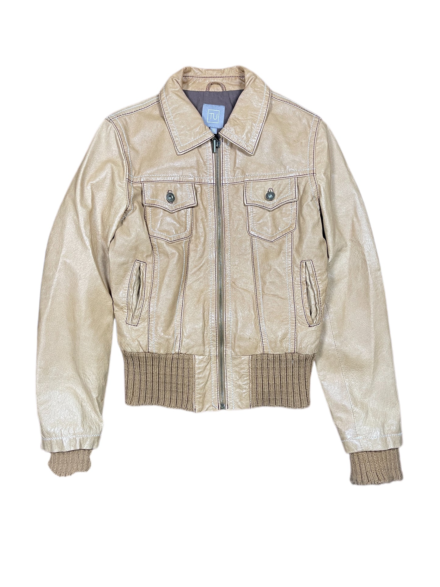 Y2k TU Heather Jacket Brown Beige - S