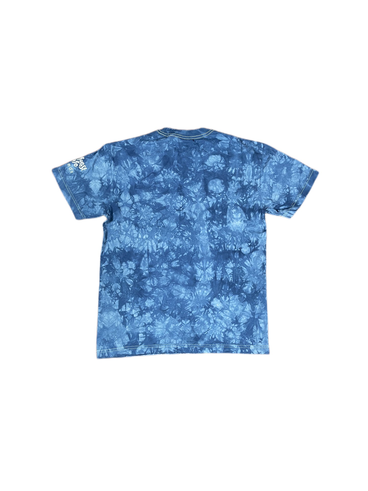Vintage Rainforest Cafe White Tiger T-Shirt Blue Batik - M