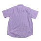Vintage Lacoste Short Sleeve Shirt Checkered Purple White - XL