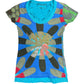 Y2k Desigual Short Sleeve Top Blue - M