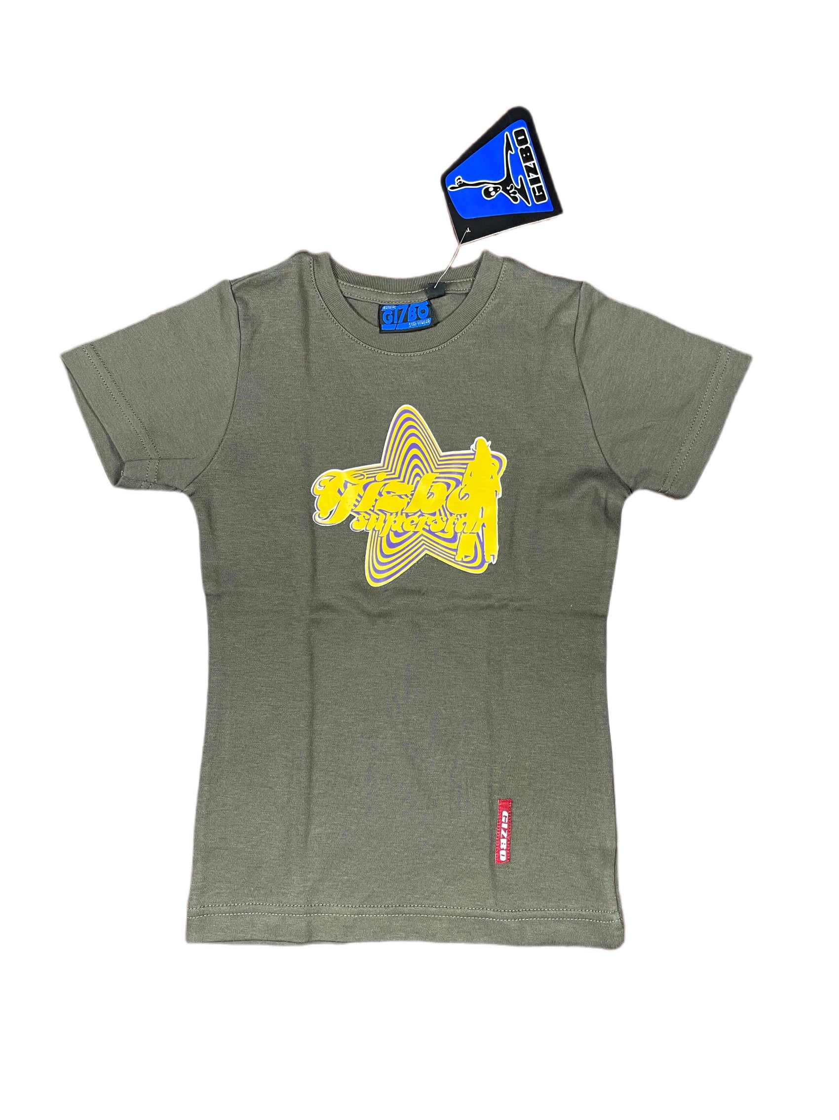 Y2k Gizbo Short Sleeve Top Khaki - S